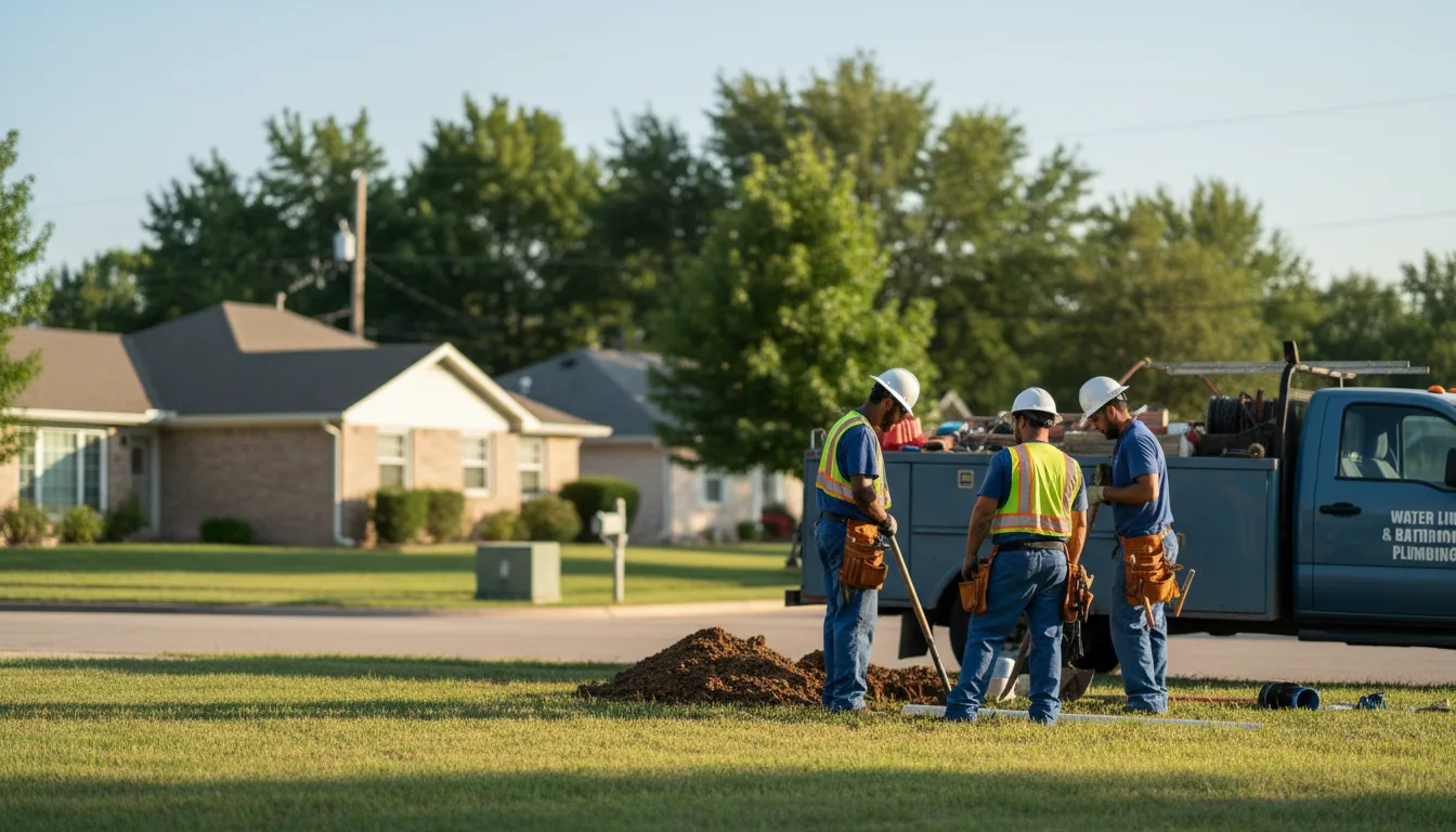 Residential water line and bathroom plumbing service in Jonesboro, LA